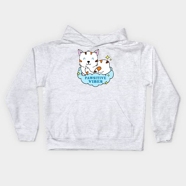 Be Pawsitive Kids Hoodie by machmigo